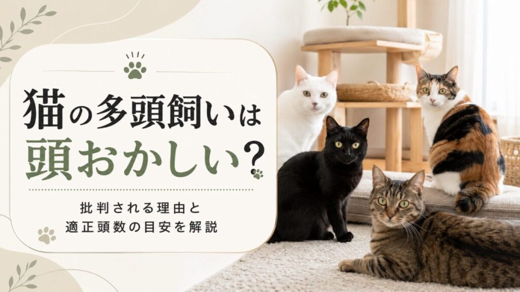 猫の多頭飼いは頭おかしい？批判される理由と適正頭数の目安を解説