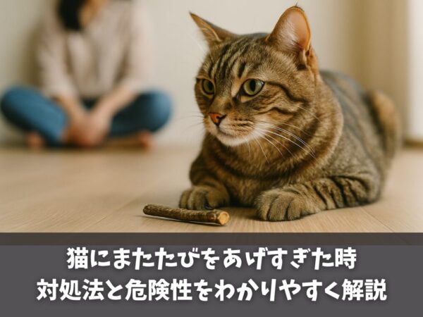 猫にまたたびをあげすぎた時の対処法と危険性をわかりやすく解説
