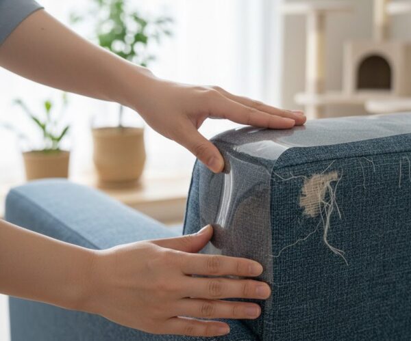 爪とぎ防止シートで手軽に対策する