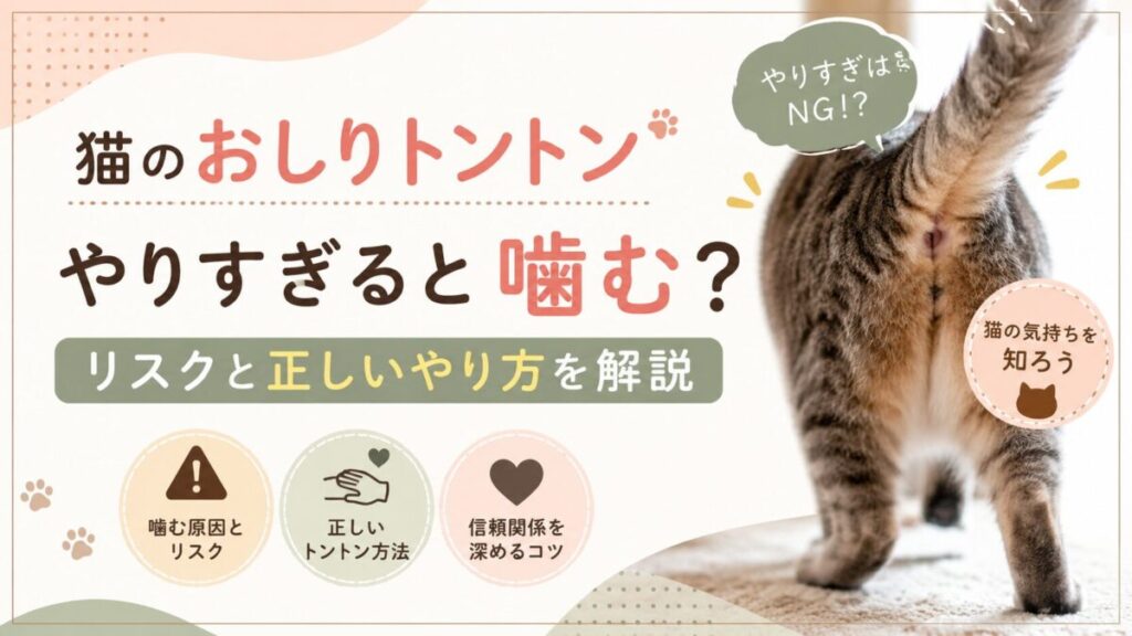 猫のおしりトントンをやりすぎると噛む？リスクと正しいやり方を解説