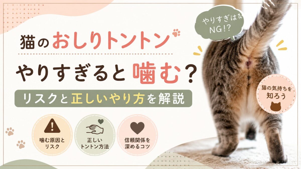 猫のおしりトントンをやりすぎると噛む？リスクと正しいやり方を解説