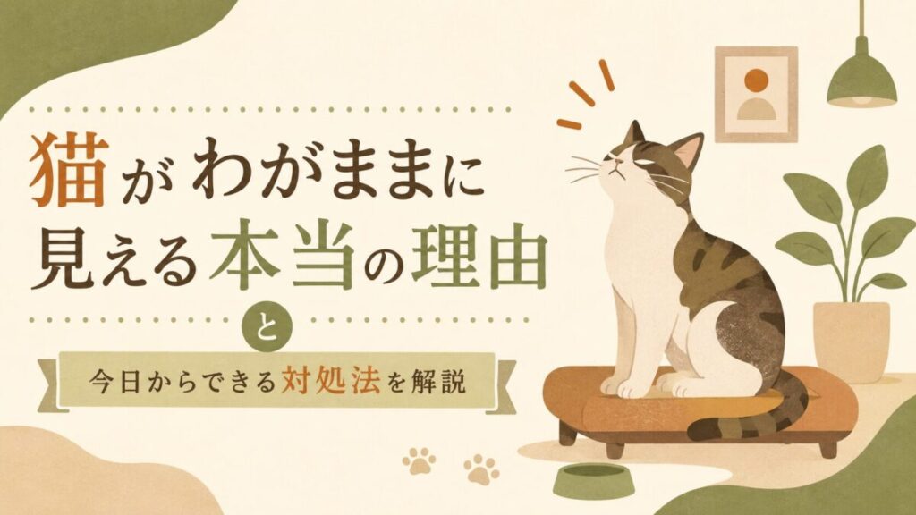 猫がわがままに見える本当の理由と今日からできる対処法を解説