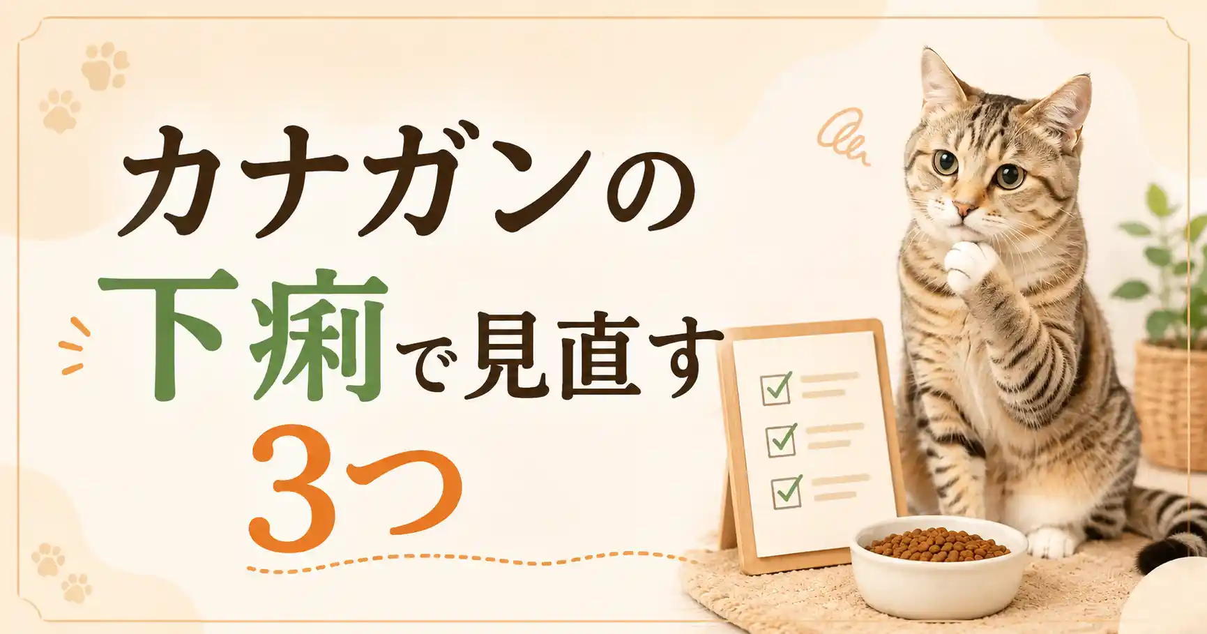 カナガンで下痢になった？やめる前に見直す3つ