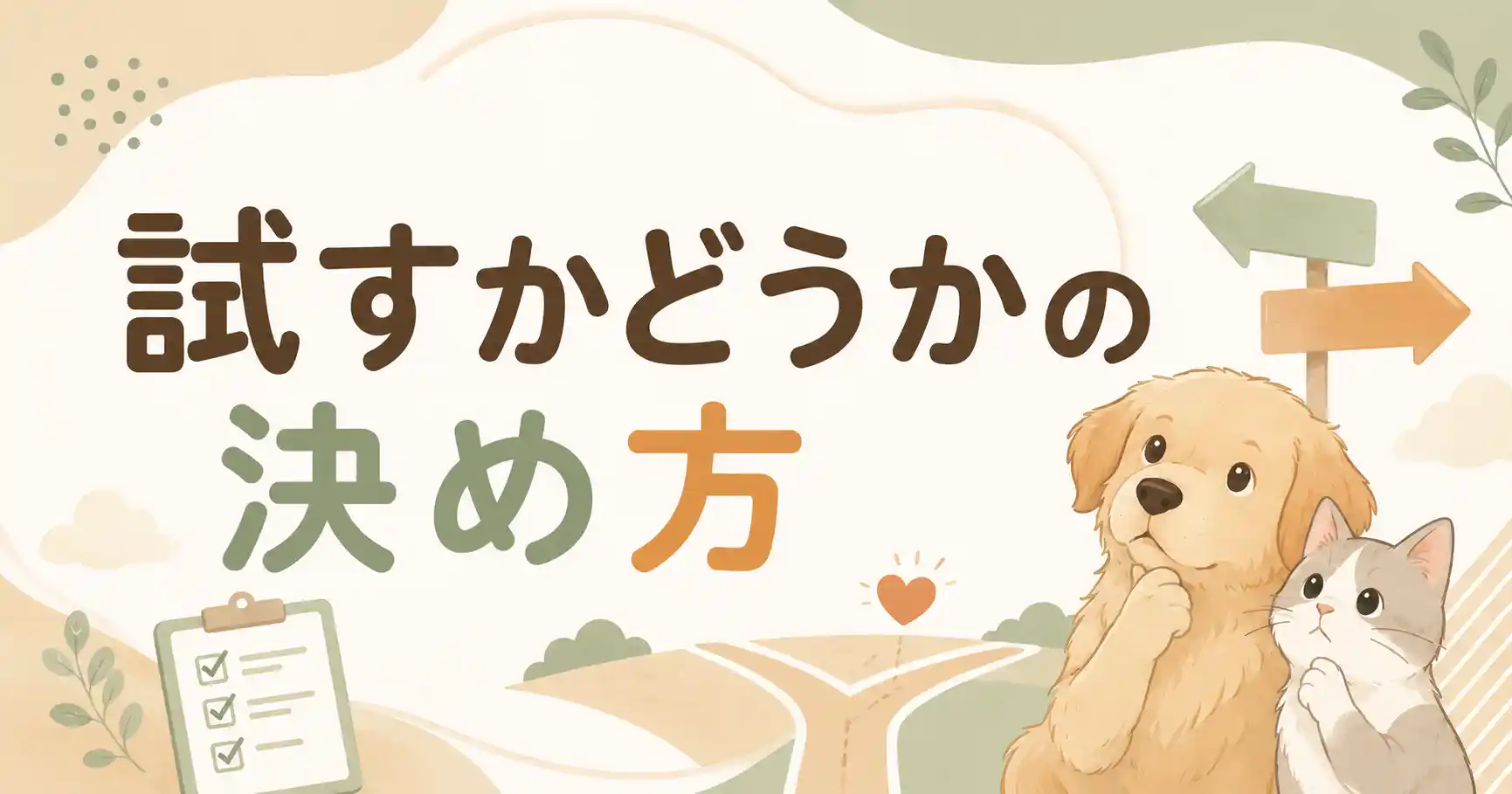 犬猫生活が怪しいか迷う人へ：試すかどうかの決め方